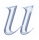 Dreamy Chrome Letter U Type Sticker